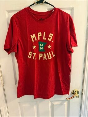 Red Adidas Minnesota Wild 2022 Winter Classic  Graphic Tee